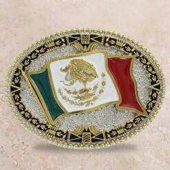 Montana Silversmiths Grand Mexican Flag Attitude Buckle