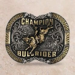 Montana Silversmiths Roped In Champion Bull Rider Buckle