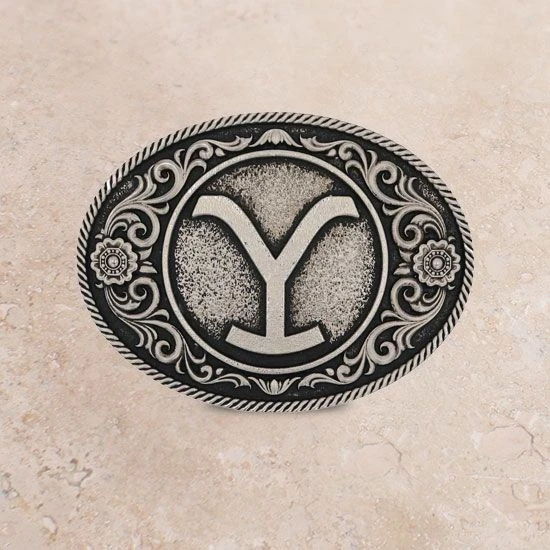 Montana Silversmiths Yellowstone Y Floral Attitude Buckle 3 Montana Silversmiths Yellowstone Y Floral Attitude Buckle