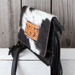 American Darling Tooled Leather Cowhide Crossbody 9 American Darling Tooled Leather Cowhide Crossbody -Western Cowboy Equipment Shop ADB360 side1