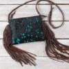 American Darling Turquoise Acid Wash Hair On Crossbody -Western Cowboy Equipment Shop ADBG109