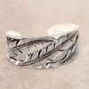 Montana Silversmiths Wind Dancer Feather Cuff Bracelet -Western Cowboy Equipment Shop BC4222RG
