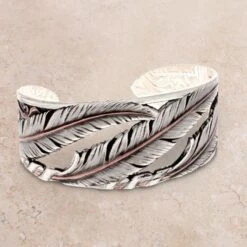 Montana Silversmiths Wind Dancer Feather Cuff Bracelet