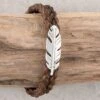 Feather Horse Hair Bracelet -Western Cowboy Equipment Shop BST9