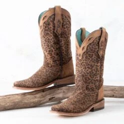Corral Sand Leopard Print Boots