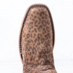Corral Sand Leopard Print Boots 9 Corral Sand Leopard Print Boots -Western Cowboy Equipment Shop C3788 toe