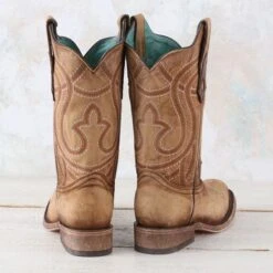Corral Square Toe Shedron Embriodery Boots -Western Cowboy Equipment Shop C3852 heel