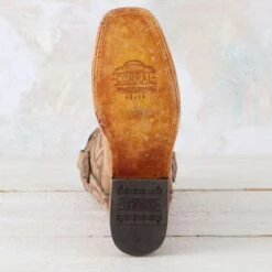 Corral Square Toe Shedron Embriodery Boots -Western Cowboy Equipment Shop C3852 sole