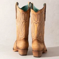 Corral Shedron Embroidery Snip Toe Boots -Western Cowboy Equipment Shop C3869 heel
