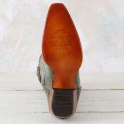 Corral Turquoise Embriodery Snip Toe Boots -Western Cowboy Equipment Shop C3870 sole