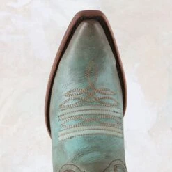 Corral Turquoise Embriodery Snip Toe Boots -Western Cowboy Equipment Shop C3870 toe