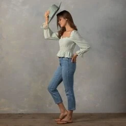 Country Grace Graced In Green Top 9 Country Grace Graced In Green Top -Western Cowboy Equipment Shop CG08133 alt2