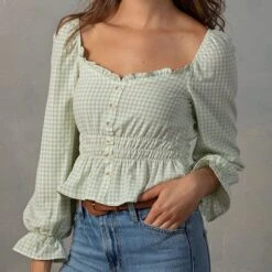 Country Grace Graced In Green Top 10 Country Grace Graced In Green Top -Western Cowboy Equipment Shop CG08133 alt3