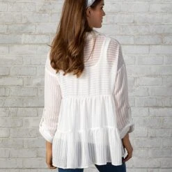 Country Grace White Tiered Top 11 Country Grace White Tiered Top -Western Cowboy Equipment Shop CG09233 alt3