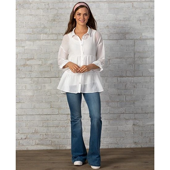 Country Grace White Tiered Top 7 Country Grace White Tiered Top - Image 5