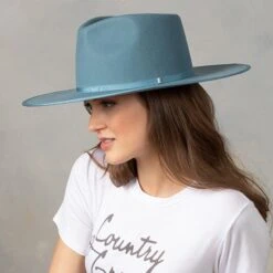 Country Grace Billie Powder Blue Fedora -Western Cowboy Equipment Shop CG1064 alt2