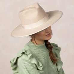 Country Grace Oatmeal Wool Felt Rancher Fedora -Western Cowboy Equipment Shop CG1065 alt1