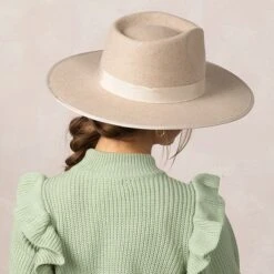 Country Grace Oatmeal Wool Felt Rancher Fedora -Western Cowboy Equipment Shop CG1065 alt3