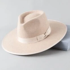 Country Grace Oatmeal Wool Felt Rancher Fedora -Western Cowboy Equipment Shop CG1065 alt4