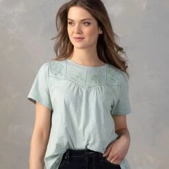 Country Grace Wild Mint Leaves Top