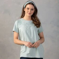 Country Grace Wild Mint Leaves Top 10 Country Grace Wild Mint Leaves Top -Western Cowboy Equipment Shop CG12023 alt3