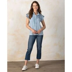 Country Grace Denim Button Down Top -Western Cowboy Equipment Shop CG415 alt3