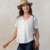 Country Grace White Flowy Top -Western Cowboy Equipment Shop CG514