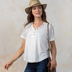 Country Grace White Flowy Top