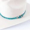 Turquoise Tooled Leather Hatband