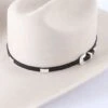 Black Leather Hatband With Conchos -Western Cowboy Equipment Shop DH290