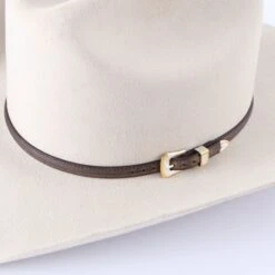 Brown Leather Hatband