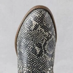 Dingo Clementine Grey Snake Print Boots -Western Cowboy Equipment Shop DI866 toe