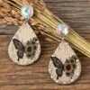 Pink Panache Butterfly Statement Earrings -Western Cowboy Equipment Shop E2252