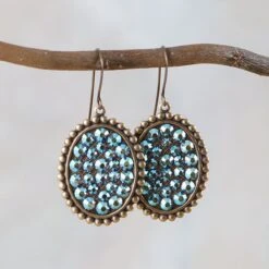 Pink Panache Smoke Topaz Crystal Earrings