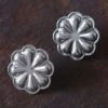 Silver Flower Stud Earrings -Western Cowboy Equipment Shop E650