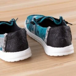 Gypsy Jazz Turquoise Saxton Shoes -Western Cowboy Equipment Shop GJSP0275TQ heel