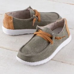 Gypsy Jazz Khaki Spiral Shoes