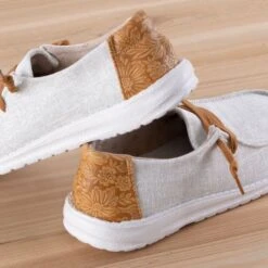 Gypsy Jazz White Spiral Shoes 12 Gypsy Jazz White Spiral Shoes -Western Cowboy Equipment Shop GJSP0295WH heel A