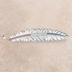 Montana Silversmiths Montatna Silversmiths Red White And Blue Hat Feather
