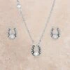 Montana Silversmiths Montana Silversmith Horseshoe Jewelry Set -Western Cowboy Equipment Shop JS4158