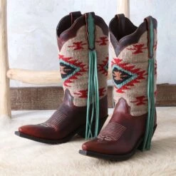 Laredo Aztec Fabric Boots