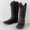 Corral Circle G Ladies' Black Embroidery Square Toe Boots -Western Cowboy Equipment Shop L5464
