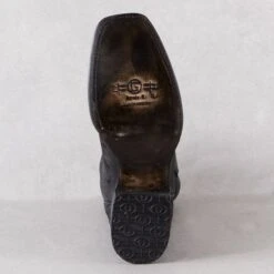 Corral Circle G Ladies' Black Embroidery Square Toe Boots -Western Cowboy Equipment Shop L5464 sole