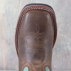 Laredo Turquoise Anita Boots -Western Cowboy Equipment Shop L5607 toe