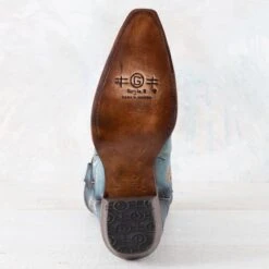 Corral Circle G Blue Jean Embroidery Boots -Western Cowboy Equipment Shop L5869 sole