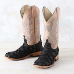 Macie Bean Top Hand Matte Black Big Bass Boots