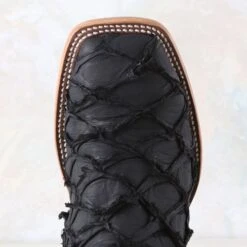 Macie Bean Top Hand Matte Black Big Bass Boots -Western Cowboy Equipment Shop M2034 toe