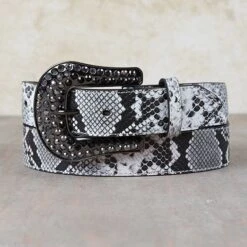 Nocona Snake Print Belt