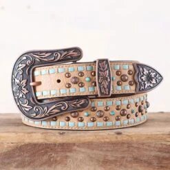 Nocona Laced Edges Stud Belt