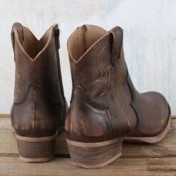 Corral Circle G Tobacco Embriodery Booties -Western Cowboy Equipment Shop Q5161 heel